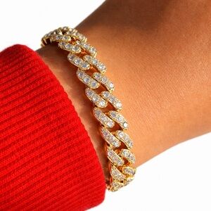 9mm Gold Cuban link Bracelet 7inch